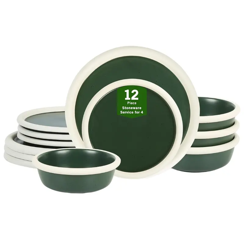 12-Piece Stone Lain Capri Stoneware Dinnerware Set 1