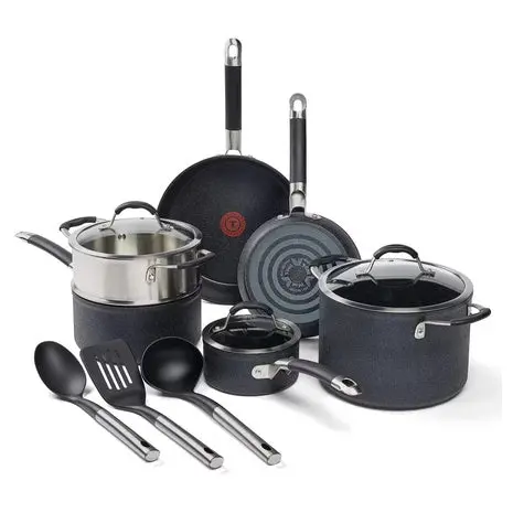 12-Piece T-Fal Stone Force Non Stick Cookware Set 1