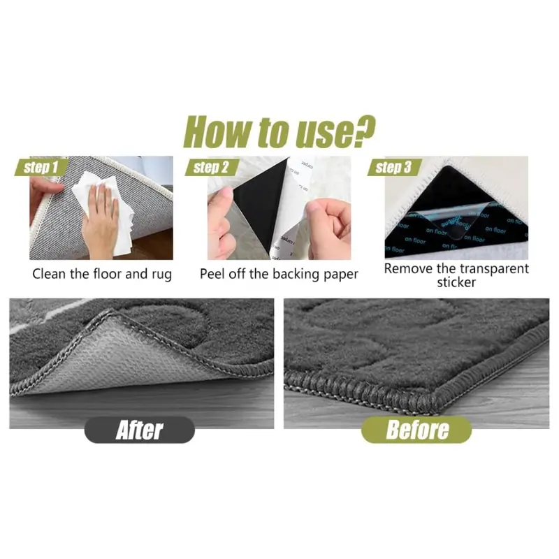 12-Pieces Double-Sided Adhesive Non Slip Carpet Tape 1