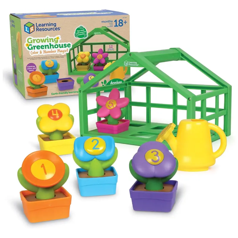 12-Pieces Growing Greenhouse Color & Number Playset 1