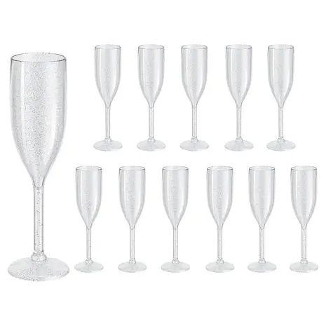 12 Plastic Champagne Flutes 1