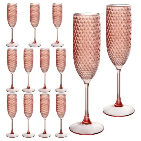 12 Plastic Champagne Flutes 1