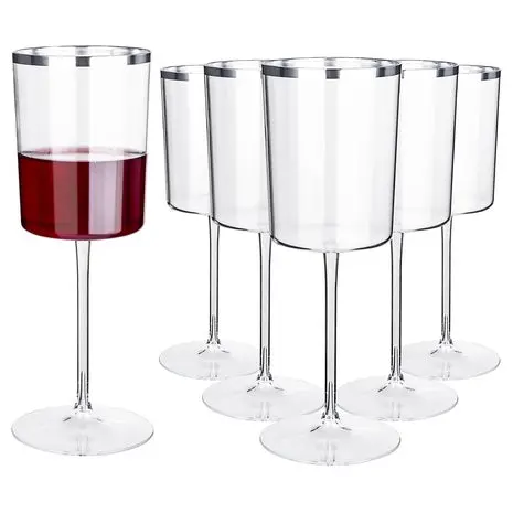 12 Plastic Wine Glasses 1