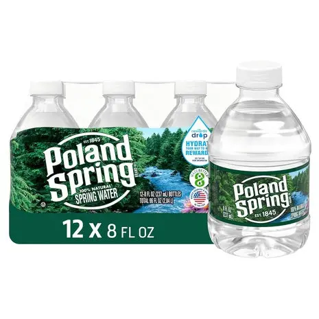12 Poland Spring Water Bottles 1