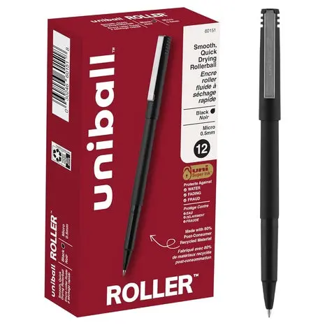 12 Uniball Roller Rollerball Pens 1