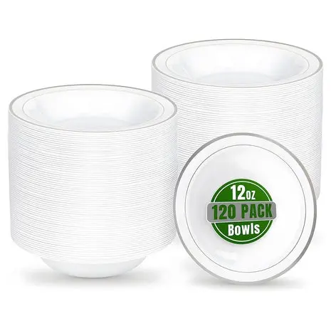 120 Disposable Plastic Bowls 1