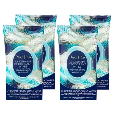 120 Pacifica Coconut Milk Deodorant Wipes 1