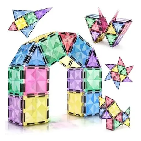 120-Piece Magnetic Building Tiles Set 1