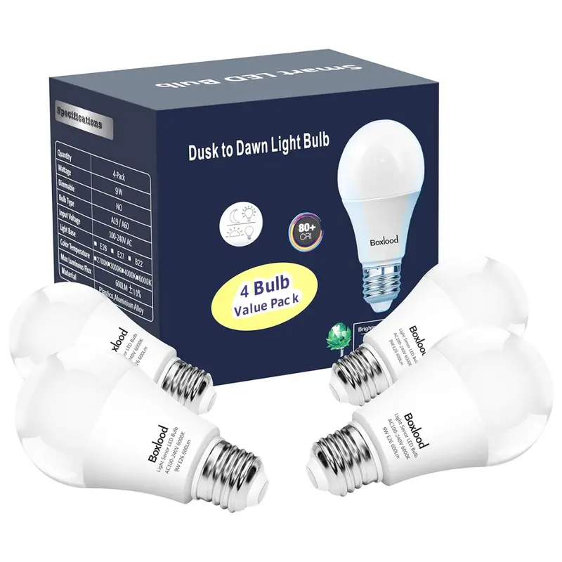 120V Boxlood Automatic On/Off Light Sensor Bulb 1