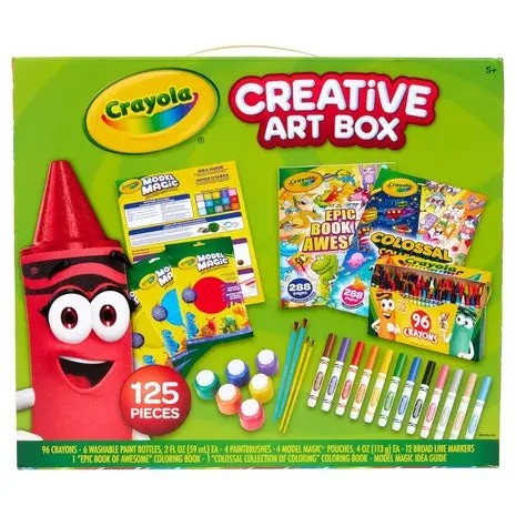 125-Piece Crayola Art Set With Giant Coloring Books 1