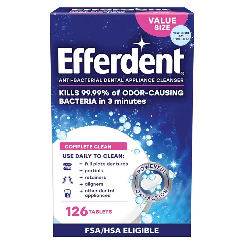 126-Count Efferdent Denture Cleanser Complete Clean Tablets 1