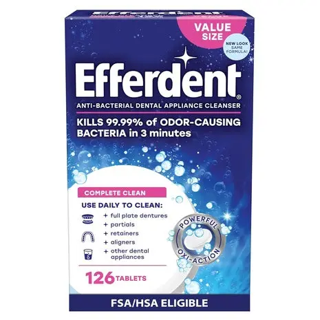 126 Efferdent Denture & Retainer Cleaner Tablets 1