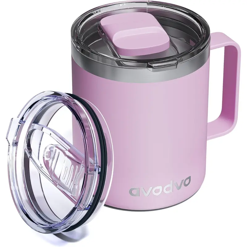 12Oz Stainless Steel Insulated Coffee Mug With Lid (Various Colors) 1