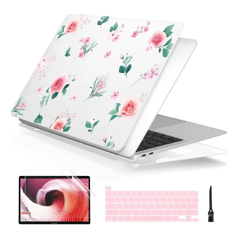 13" Macbook Pro Floral Series Matte Hard Shell Case With Keyboard Cover 1