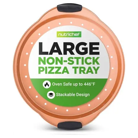 13” Nutrichef Nonstick Pizza Tray 1