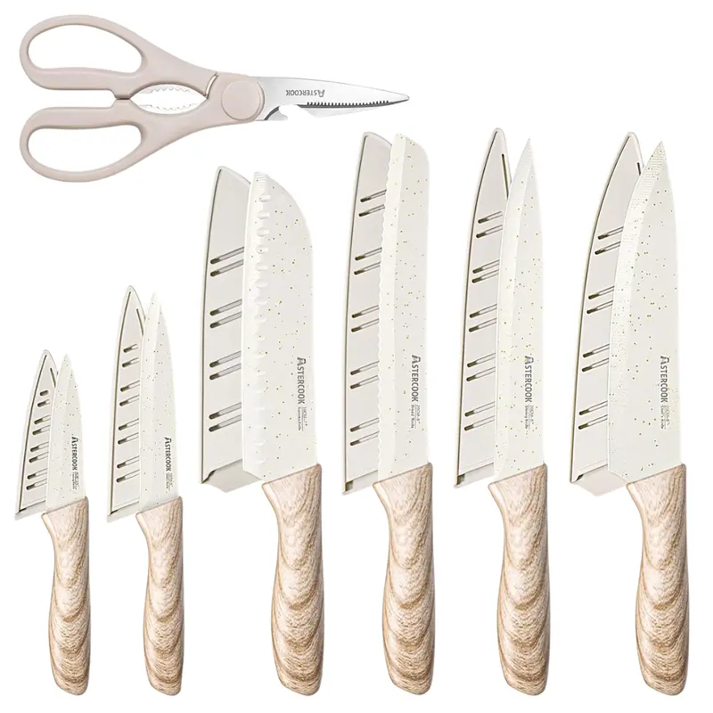 13-Piece Astercook Stainless Steel Chef Knife Sets With Ceramic Coating 1