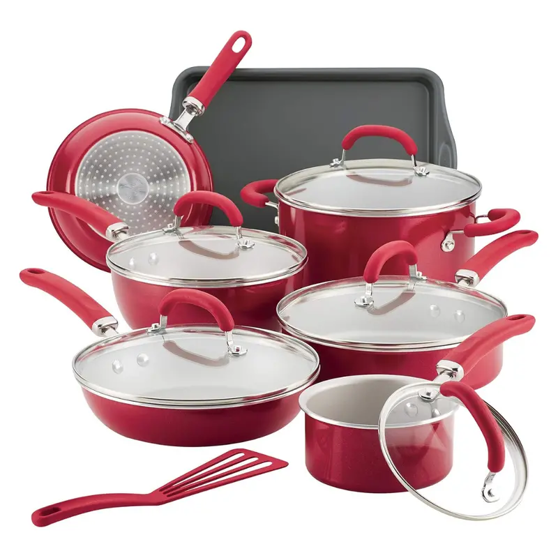 13-Piece Rachael Ray Create Delicious Aluminum Nonstick Cookware Set 1