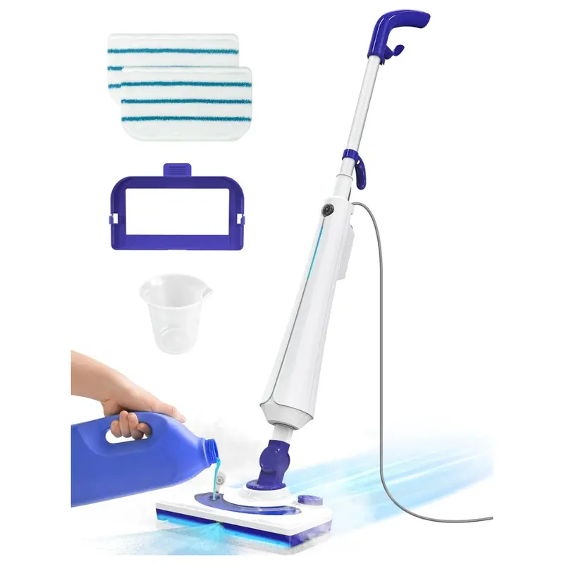 1300W Lightweight 25S Heat Up Floor Steamer W/ Detergent Chamber 1
