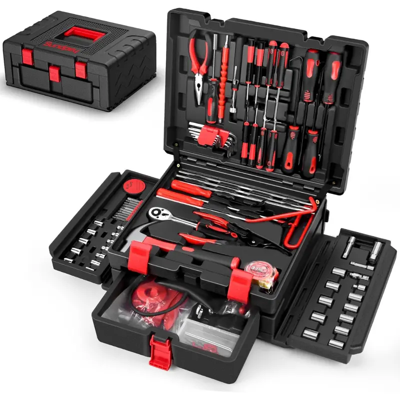 132-Piece Portable Automotive Repair Tool Set For Car & Bike 1