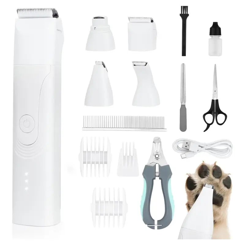 14-In-1 Dog Hair Trimmers With Paw Nail Grinder & Pet Clippers 1