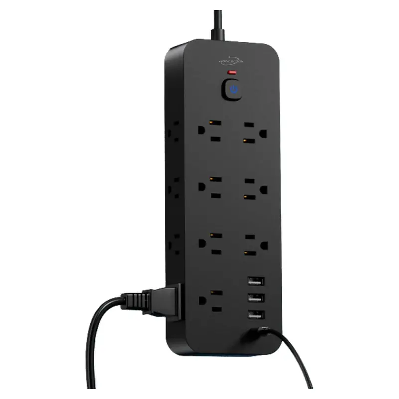 14-Outlets Surge Protector Power Strip W/ 4-Usb Ports & 5' Cord (Various) 1