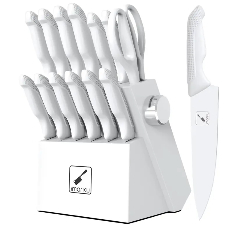 14-Piece Stainless Steel Knife Set With Block And Sharpener 1