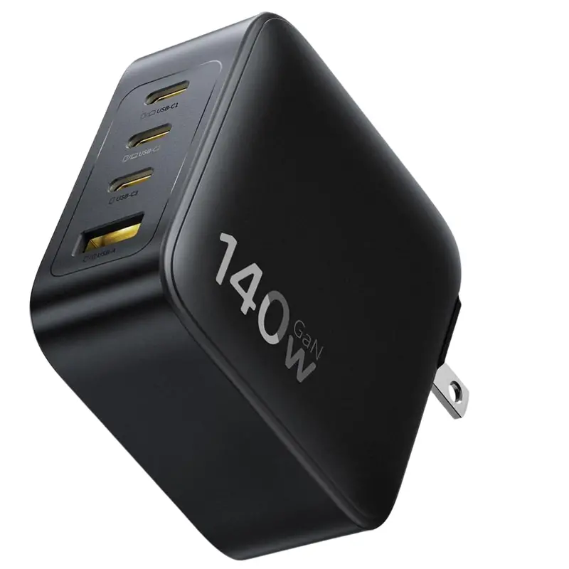 140W Baseus 4-Port Pd3.1 Gan Usb-C Foldable Wall Charger 1