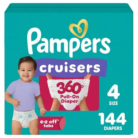 144 Size 4 Pampers Cruisers 360° Diapers 1