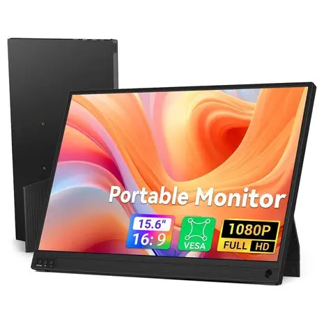 15.6" 1080P Usb-C Portable Monitor With Kickstand 1