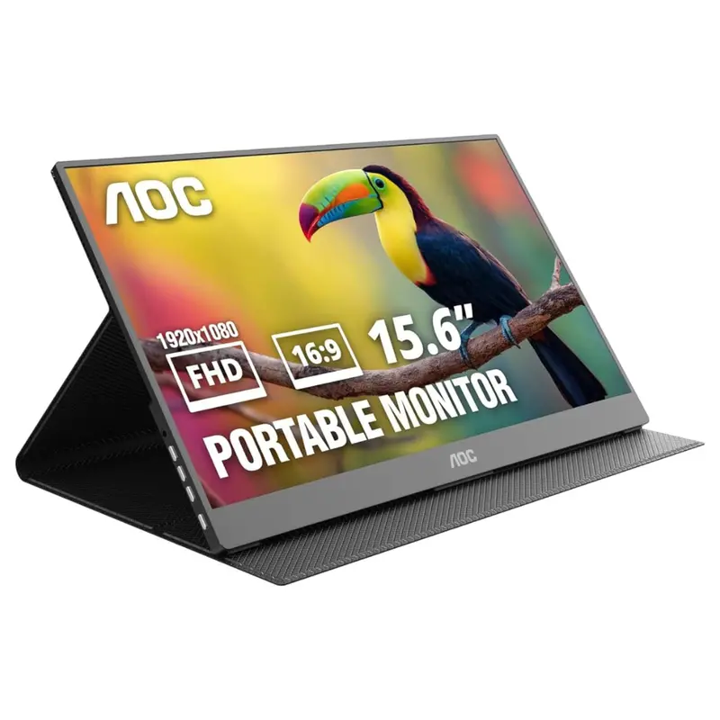 15.6" Aoc 16T20 Portable Fhd 20Ms Ips Monitor W/ Smart Cover 1
