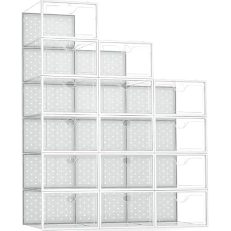 15-Pack Pinkpum X-Large Shoe Organizer Storage Boxes 1