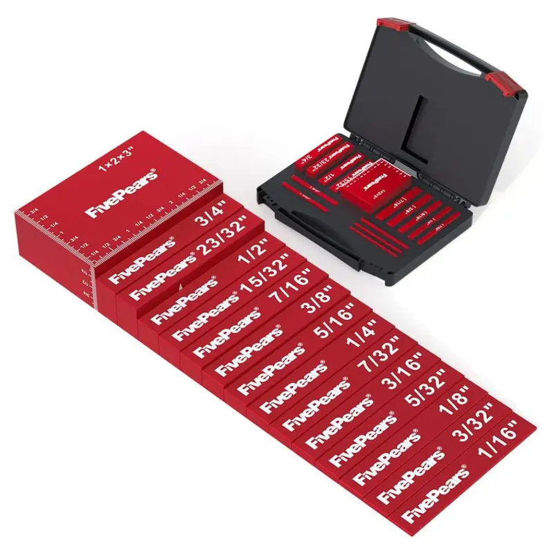 15-Piece Fivepears Gauge Setup Blocks Woodworking Set 1