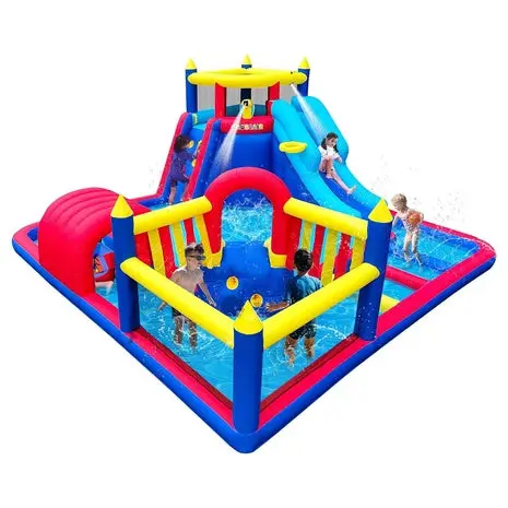 15’ X 15’ Inflatable Water Slide Park With Blower 1