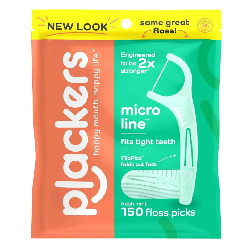 150-Count Plackers Micro Line Dental Floss Picks 1
