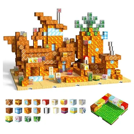 150-Pieces Magnetic Building Blocks With 4 Expandable Magnet Baseplates 1