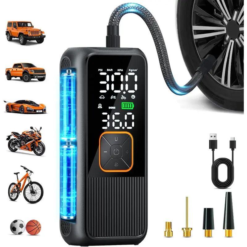 150 Psi Portable Tire Inflator Air Compressor With Digital Pressure Gauge 1