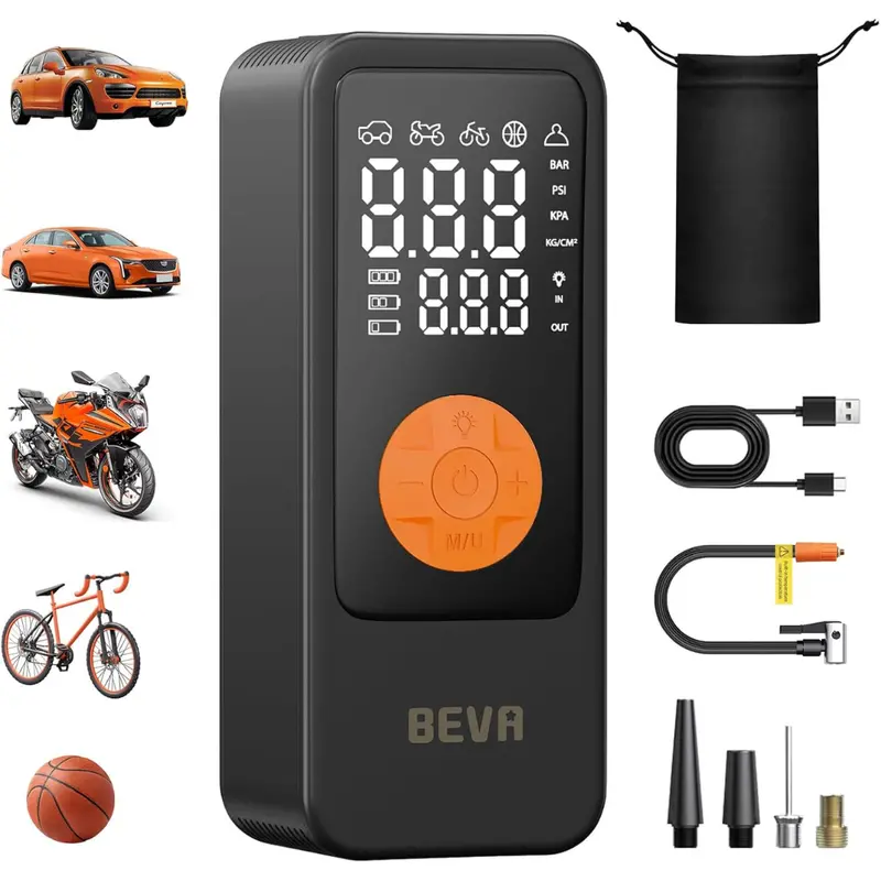 150Psi Cordless Tire Inflator Portable Air Compressor W/ Usb-C Charging 1