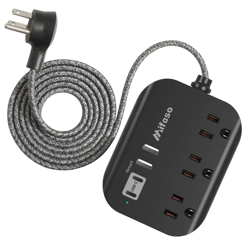 15Ft Power Strip With Multiple Outlets & Usb Ports 1