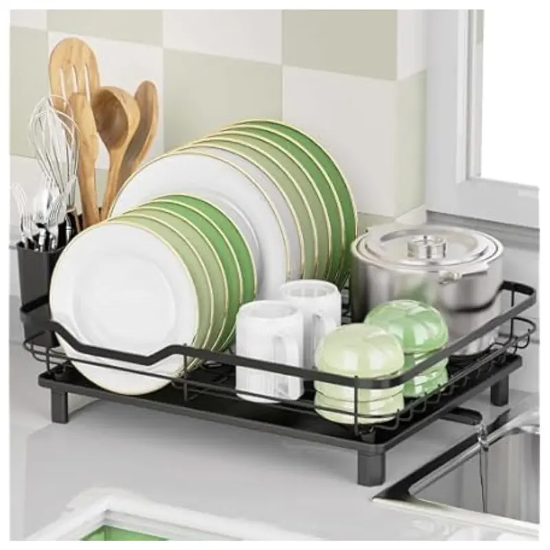 16.2"L X 12.6"W Rottogoon Stainless Steel Rustproof Dish Rack 1