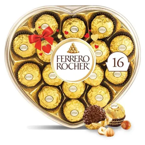16 Ferrero Rocher Hazelnut Chocolates Heart Gift Box (Ou-D) 1