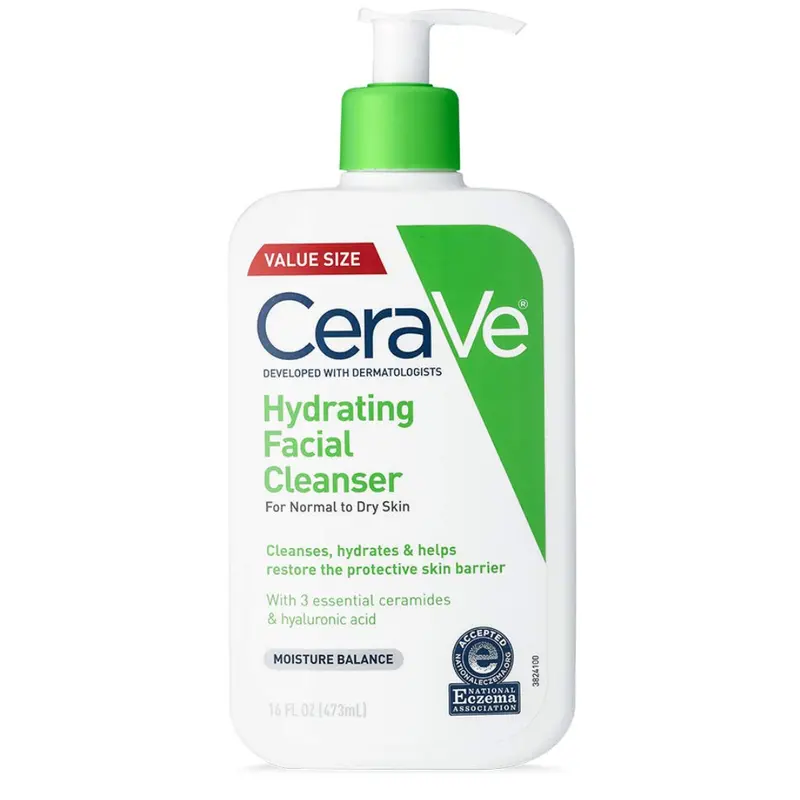 16 Fl Oz Cerave Hydrating Daily Face Wash For Dry Skin 1
