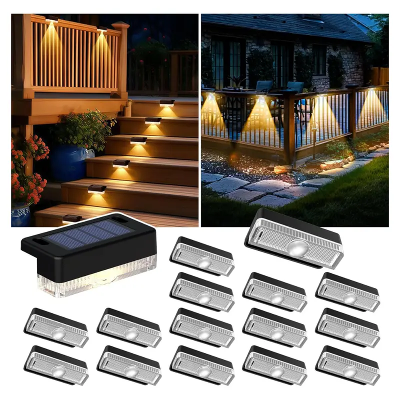 16-Pack Auderwin Solar Deck Lights 1