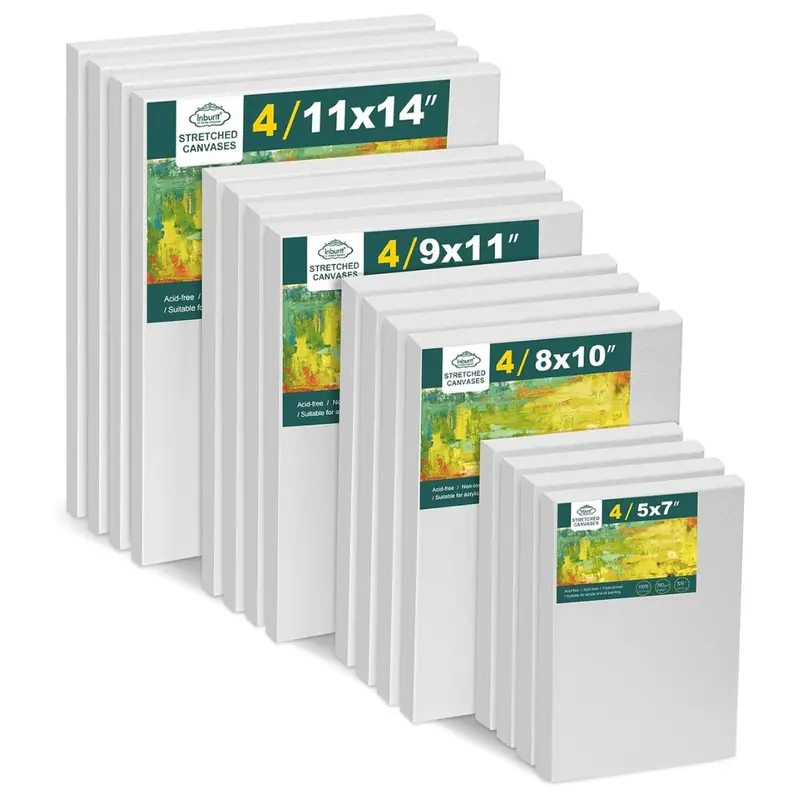 16-Pack Inburit Painting Canvases 1