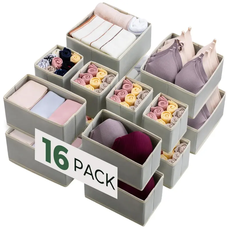 16-Pack Kootek Fabric Foldable Closet Organizers 1