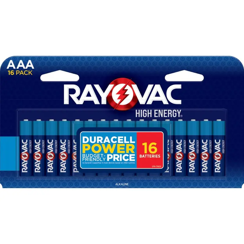 16-Pack Rayovac High Energy Alkaline Aaa Batteries 1
