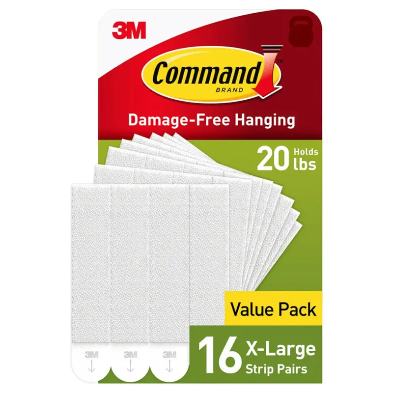 16-Pairs Command 20 Lb Xl Heavyweight Picture Hanging Strips 1