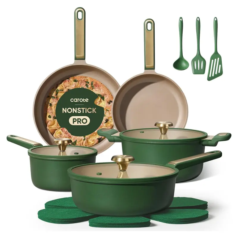 16-Piece Carote Non Stick Induction Cookware Set (2 Colors) 1