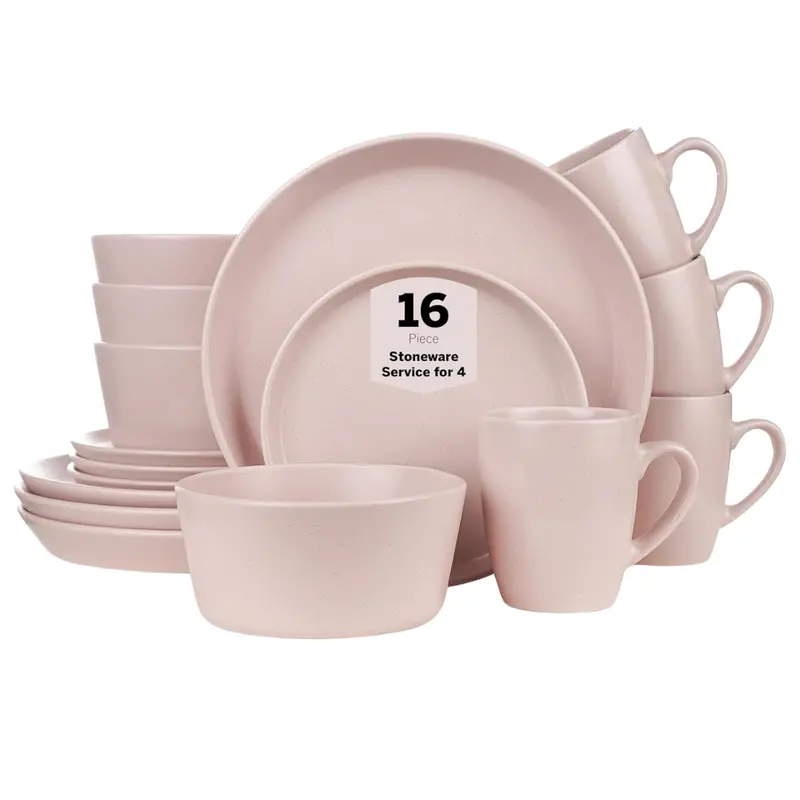 16-Piece Stone Lain Albie Stoneware Modern Dinnerware Set 1