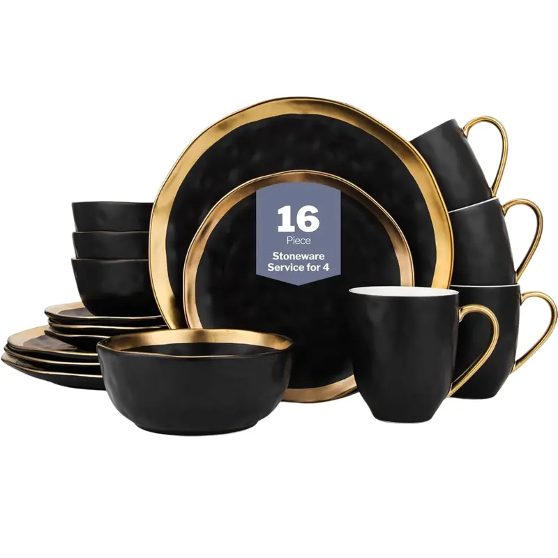 16-Piece Stone Lain Florian Porcelain Dinnerware Set 1