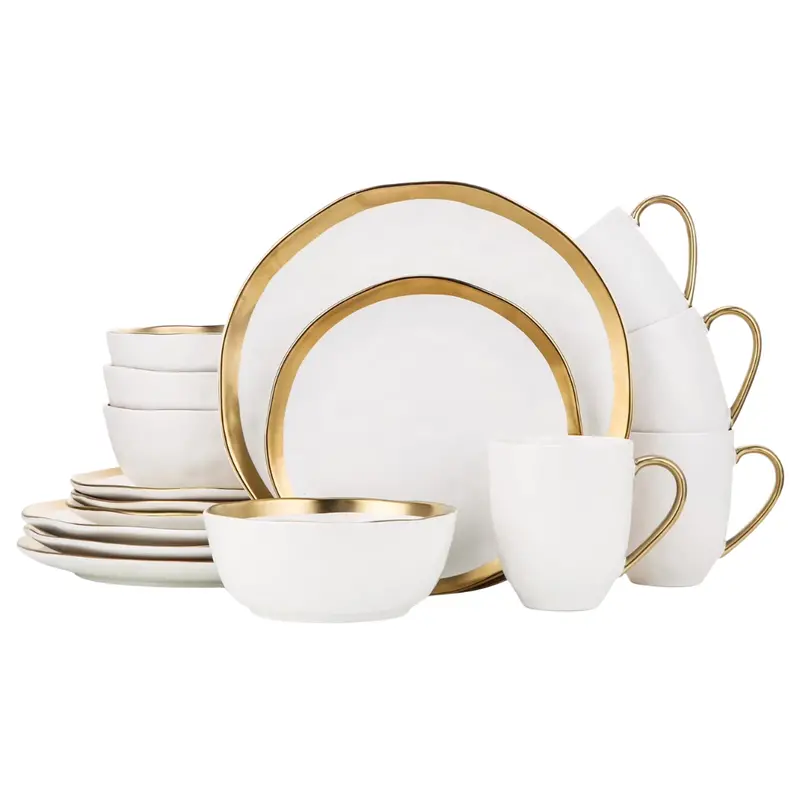 16-Piece Stone Lain Modern Poreclain Dinnerware Set 1